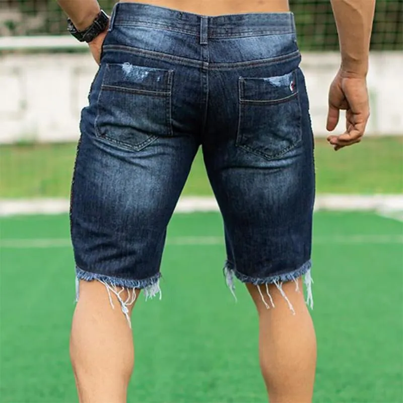 Short en jean déchiré décontracté vintage