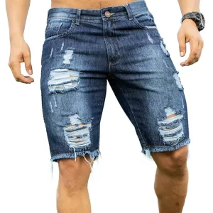 Short en jean déchiré décontracté vintage