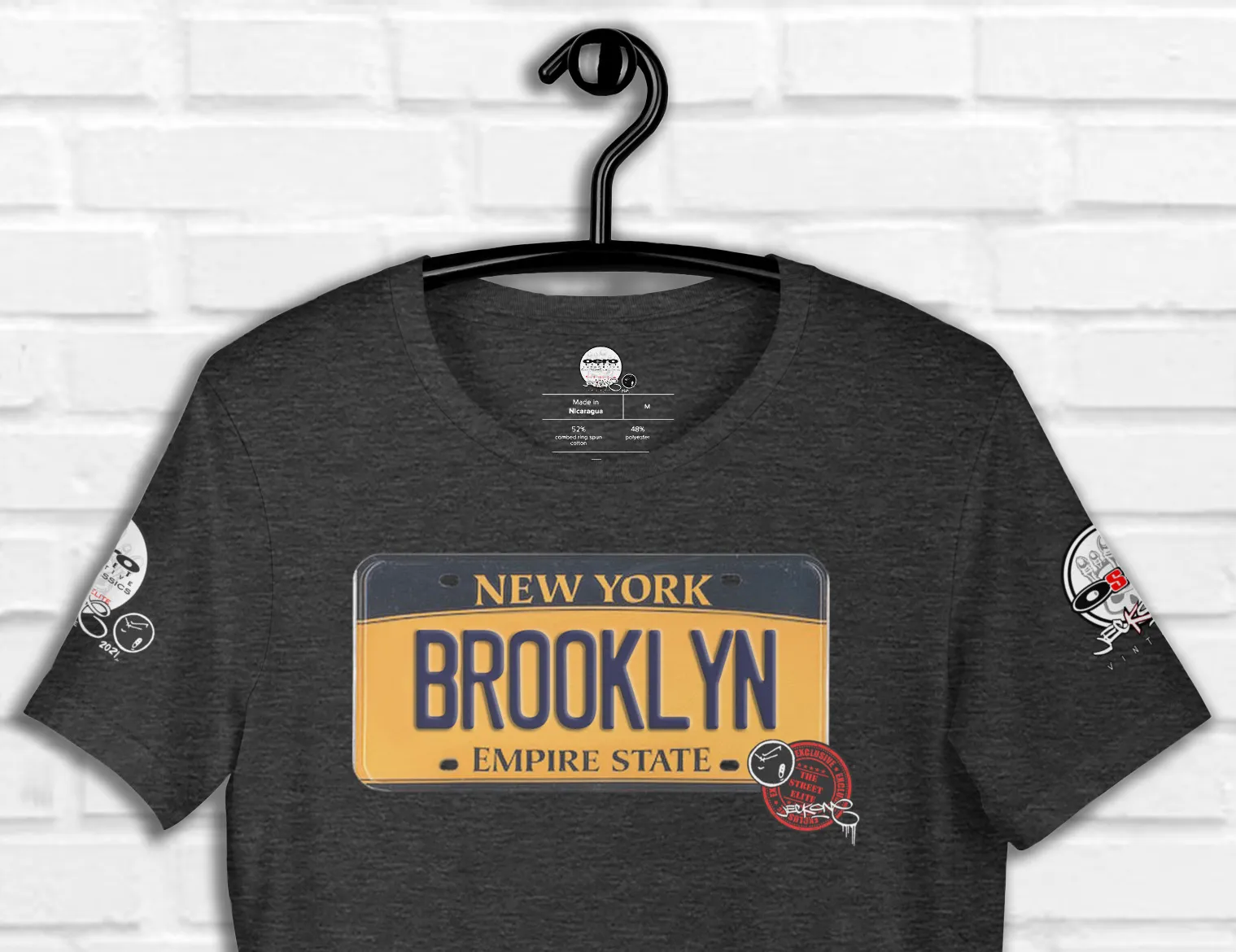 SHORT SLEEVE TEE SHIRT (uniSex) :  BROOKLYN 2021 (JECKONE X oeroSTREETautomotive Custom Classics)