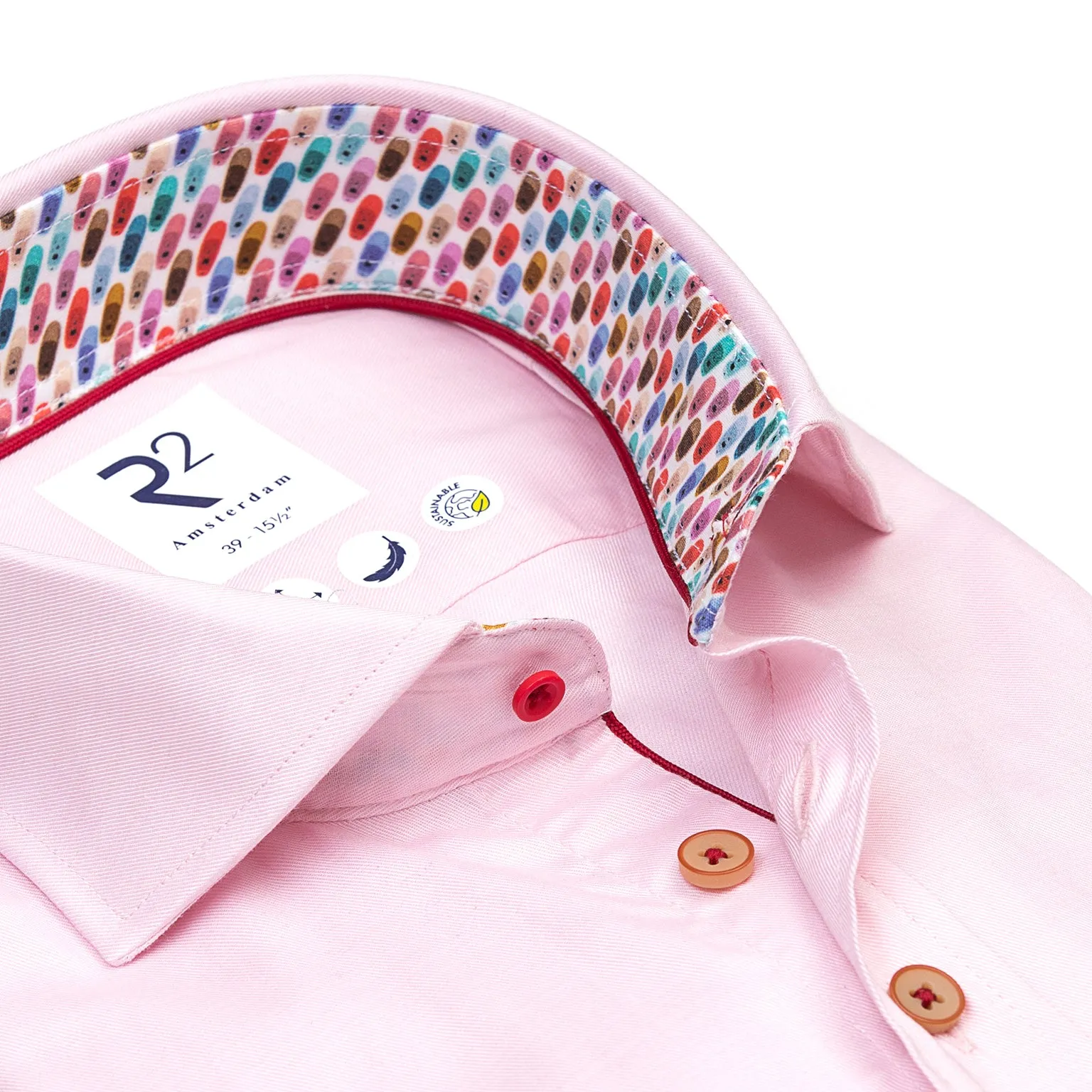 Short-sleeve tencel blend shirt