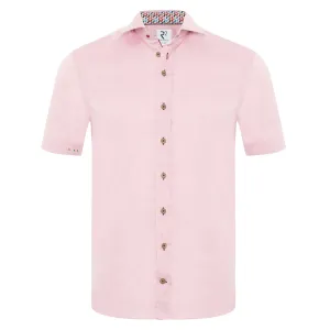 Short-sleeve tencel blend shirt
