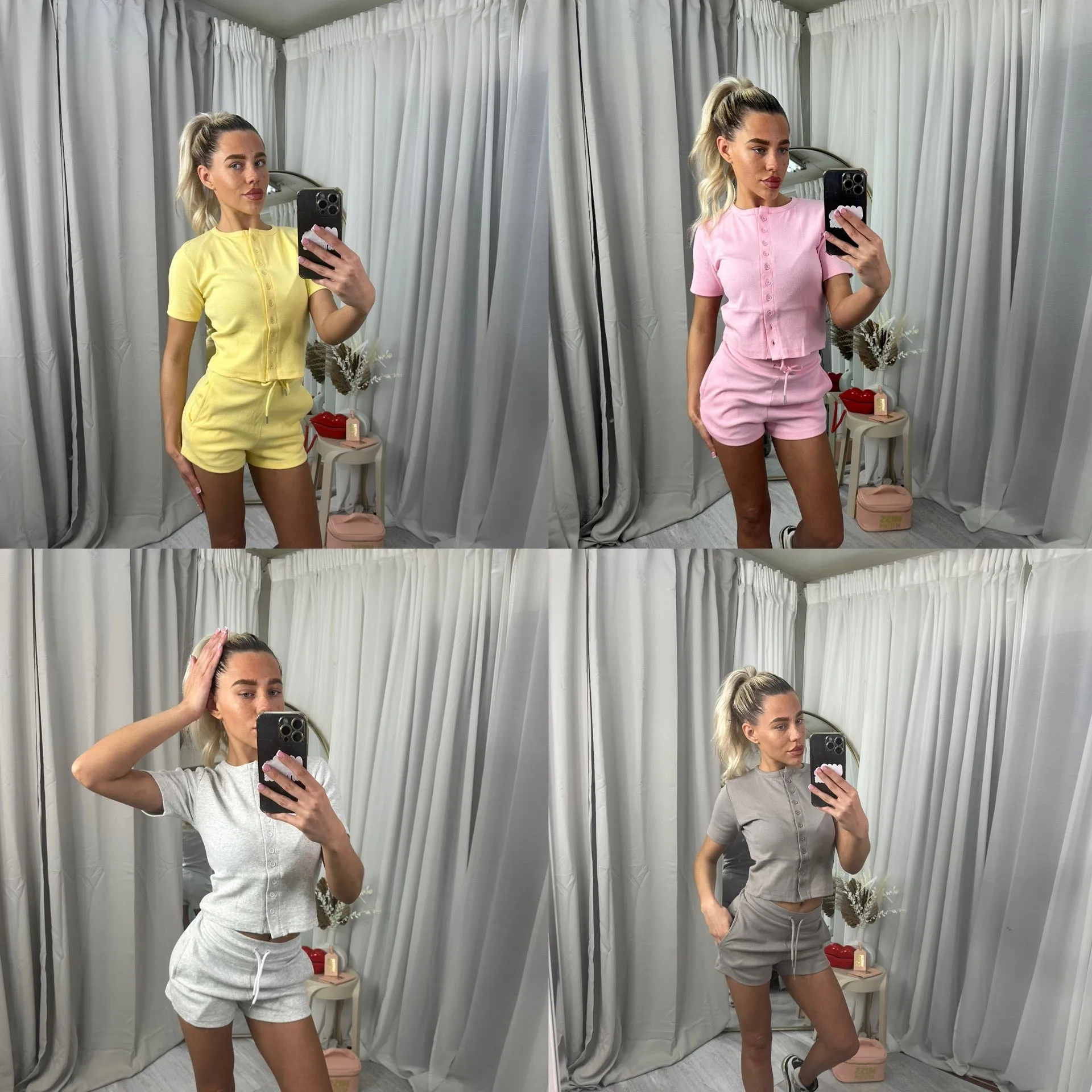 Short sleeved shorts mae set