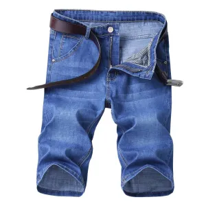 Short vintage droit ample en jean pour hommes