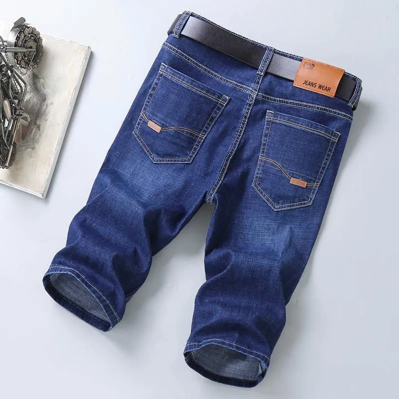 Short vintage droit ample en jean pour hommes