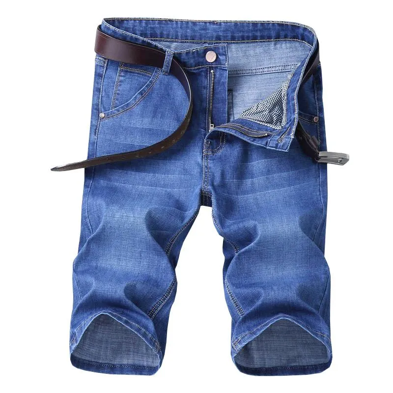 Short vintage droit ample en jean pour hommes