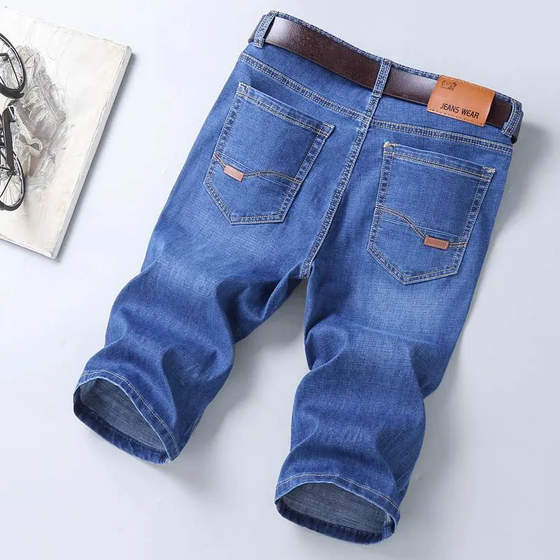 Short vintage droit ample en jean pour hommes