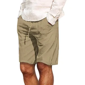 Short vintage en coton et lin pour sorties entre amis
