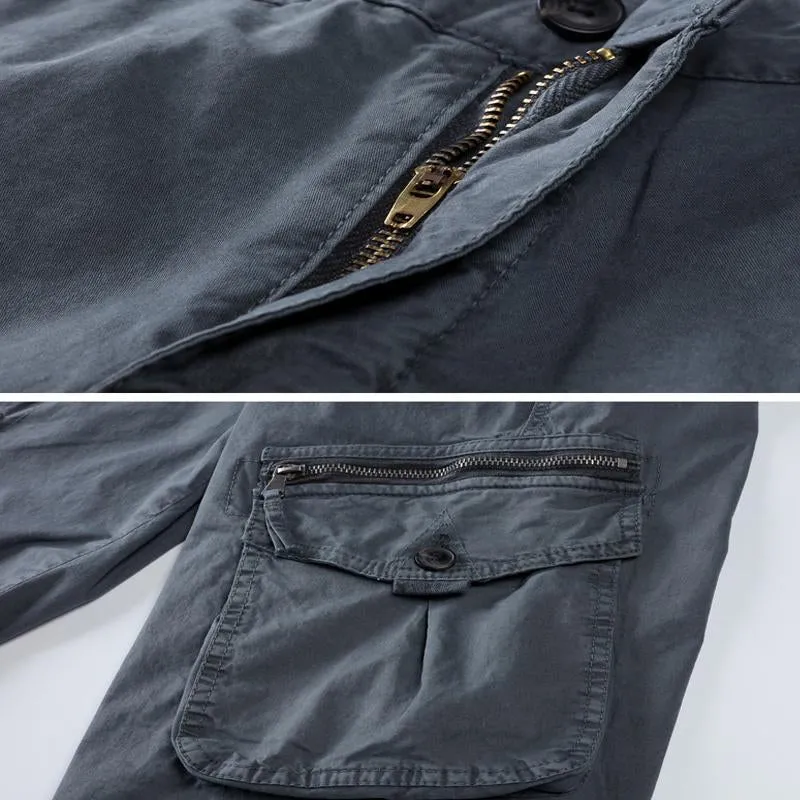 Short vintage multi-poches pour homme
