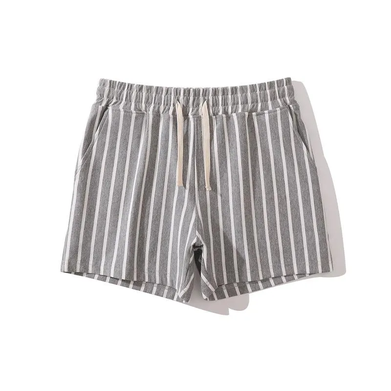 Short vintage à rayures en coton pour homme