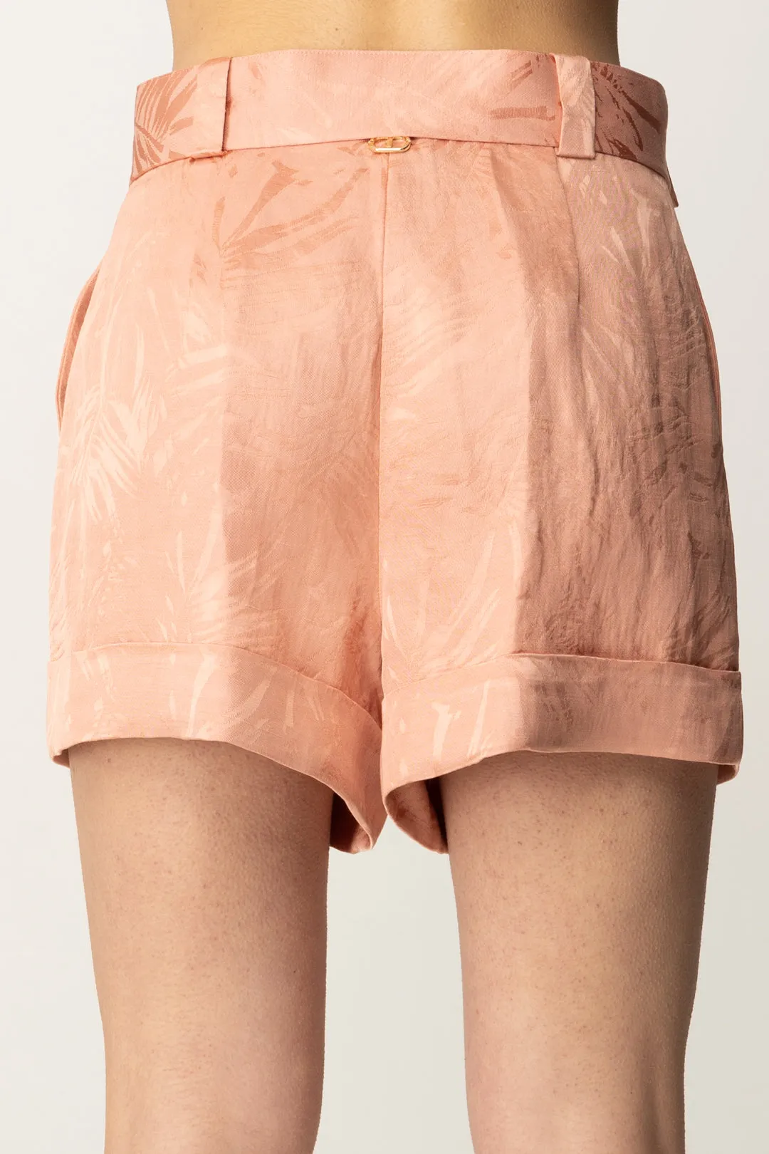 Shorts con Motivo Jacquard e Cintura
