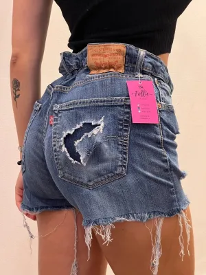 Shorts Levi's Vintage denim a caramella con strappi