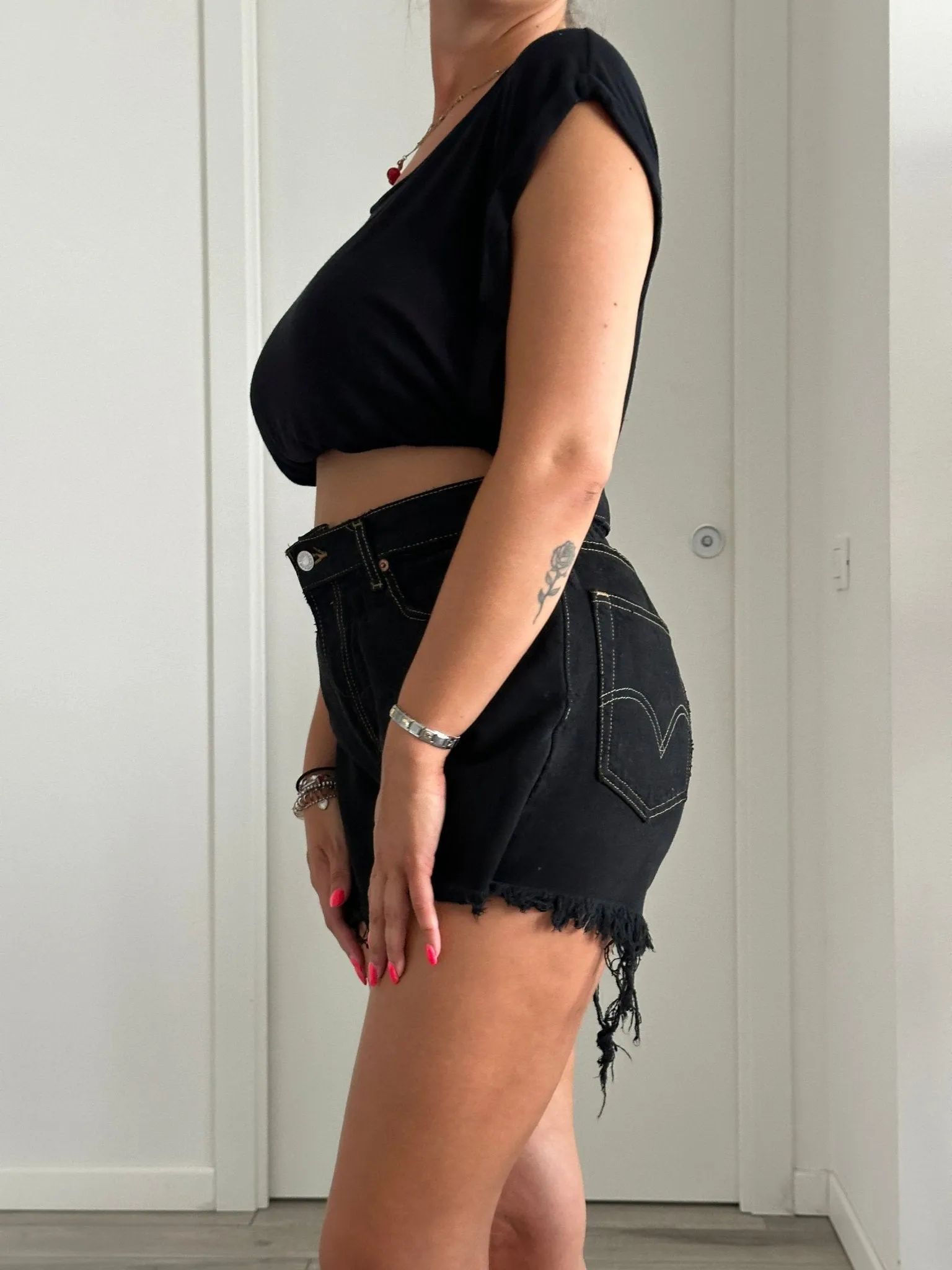 Shorts Levi's Vintage denim sfrangiati a caramella