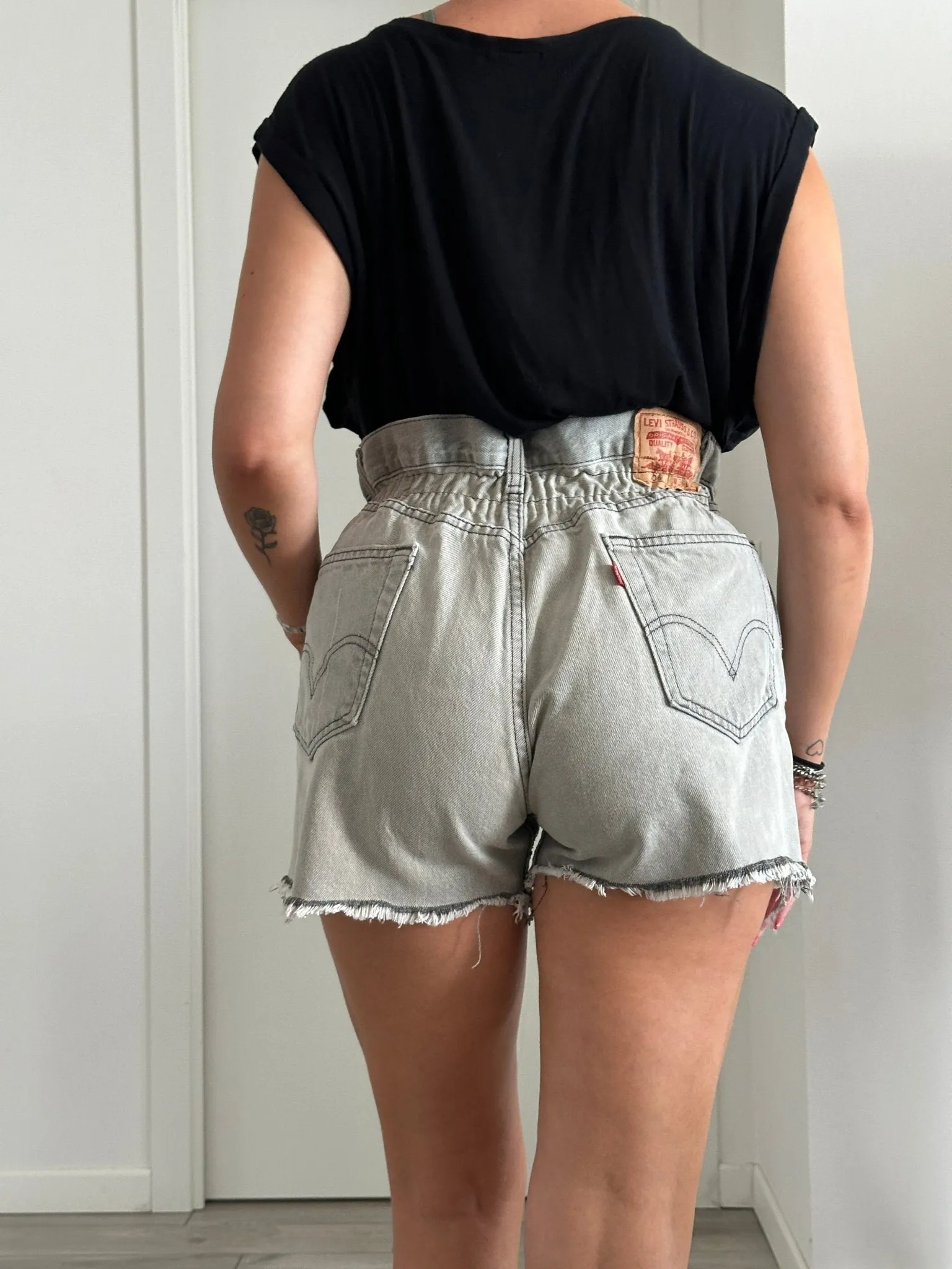 Shorts Levi's Vintage denim sfrangiati a caramella