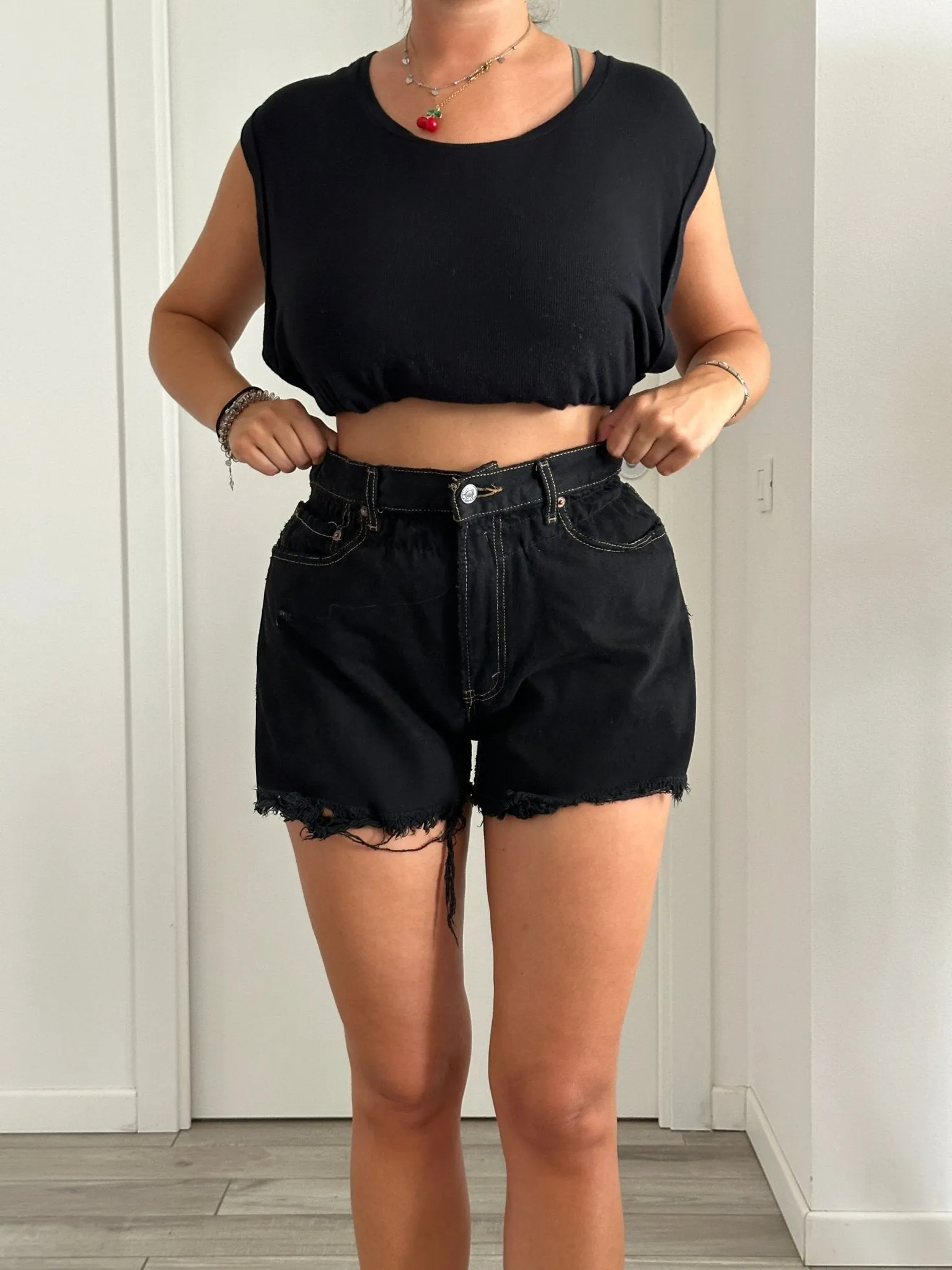Shorts Levi's Vintage denim sfrangiati a caramella