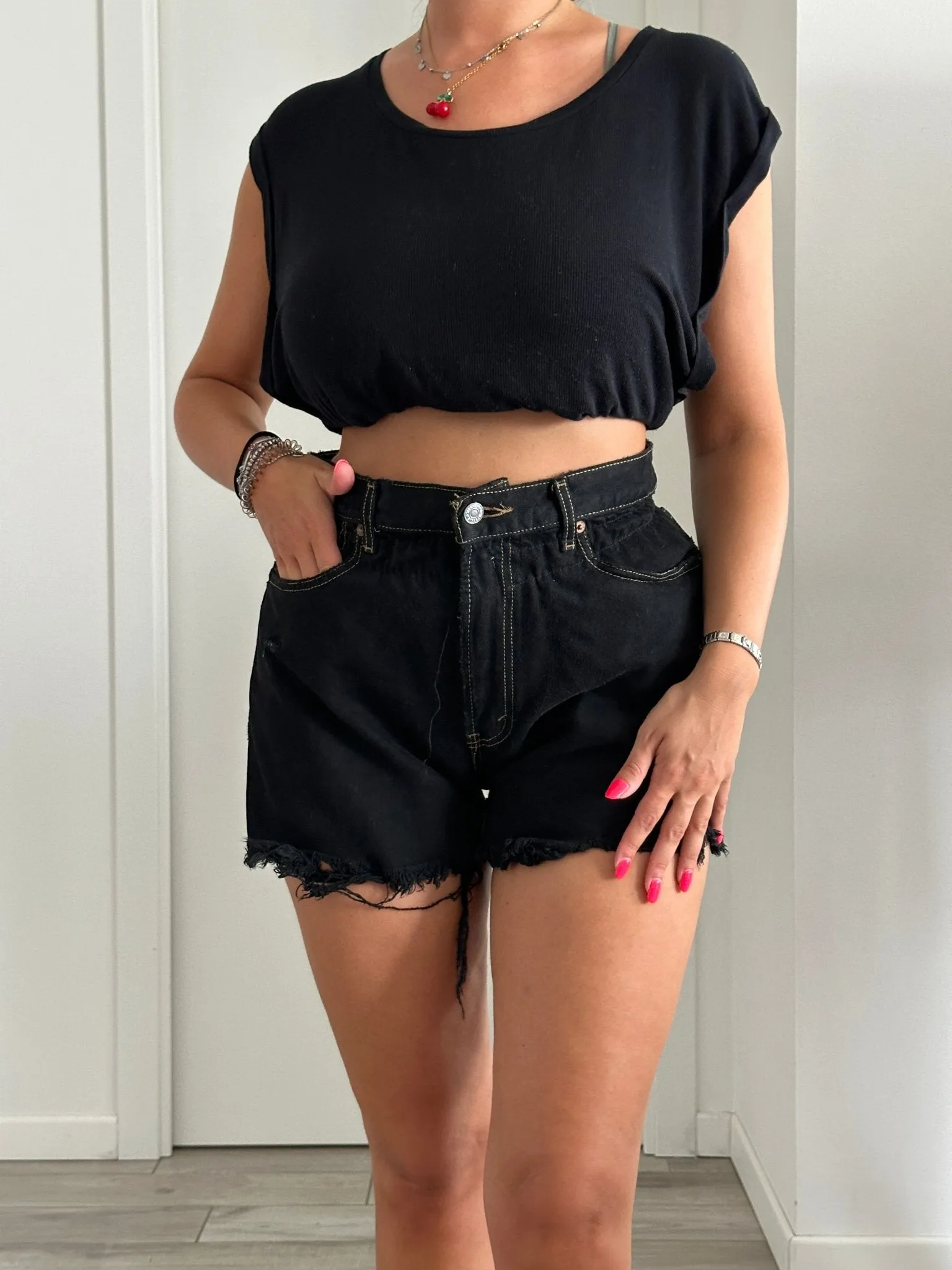 Shorts Levi's Vintage denim sfrangiati a caramella