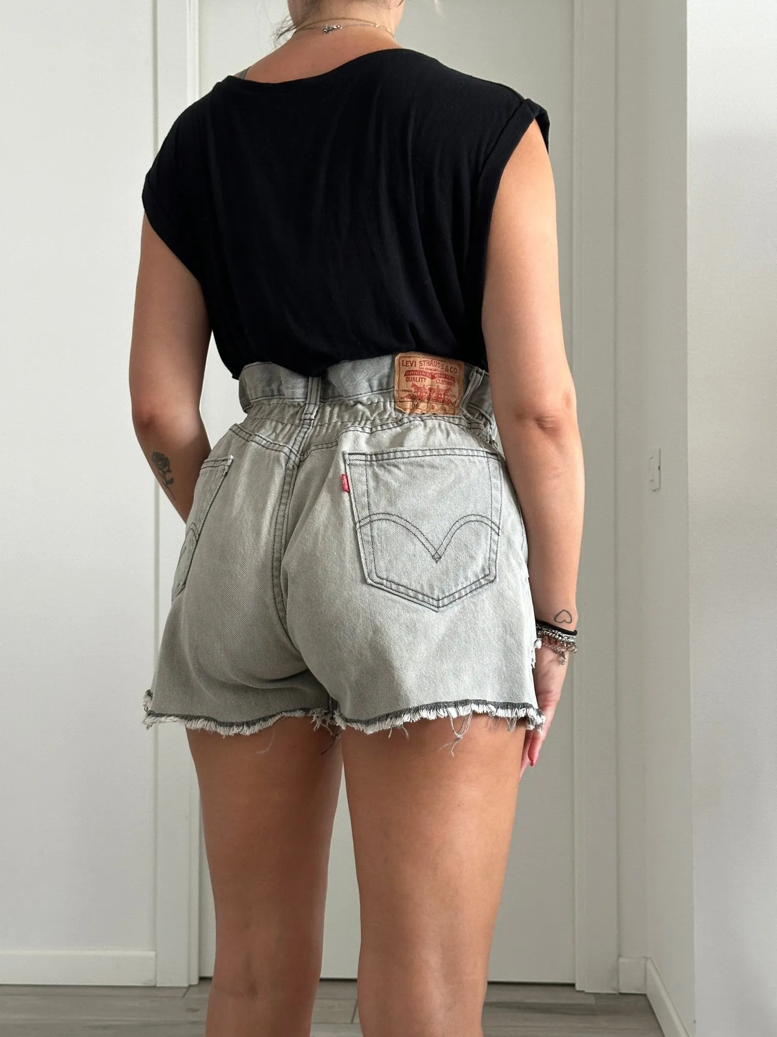 Shorts Levi's Vintage denim sfrangiati a caramella