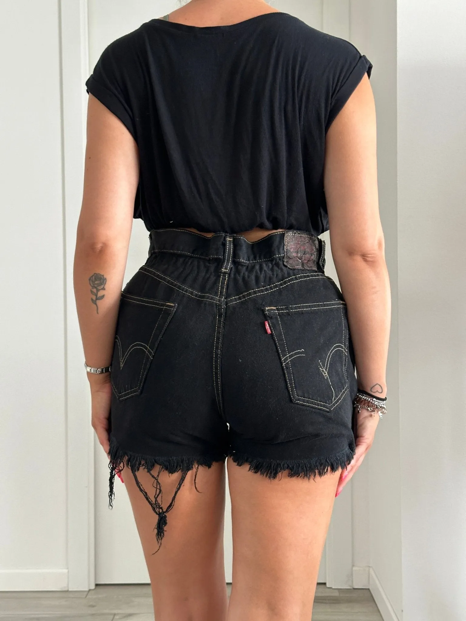 Shorts Levi's Vintage denim sfrangiati a caramella