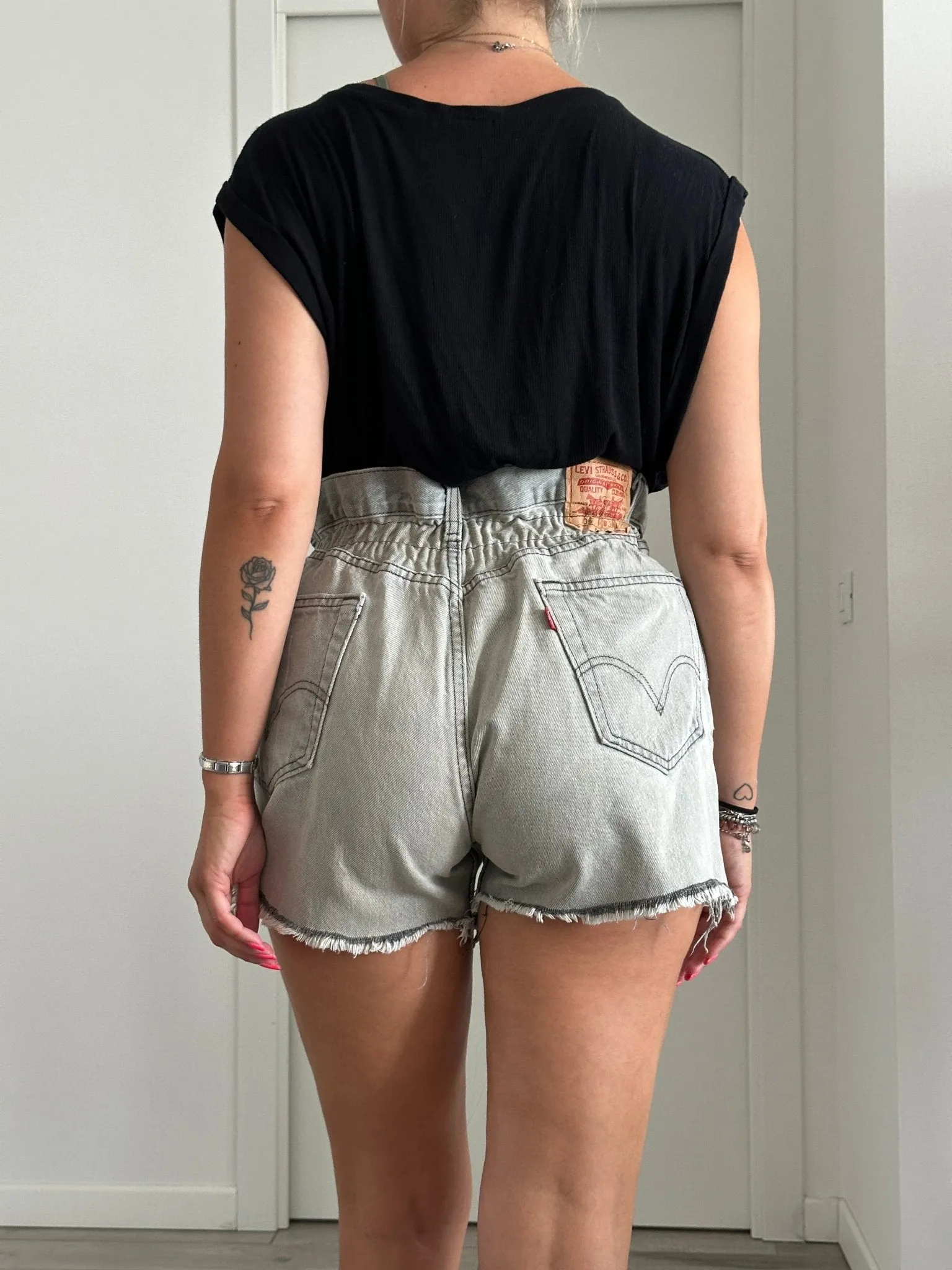 Shorts Levi's Vintage denim sfrangiati a caramella
