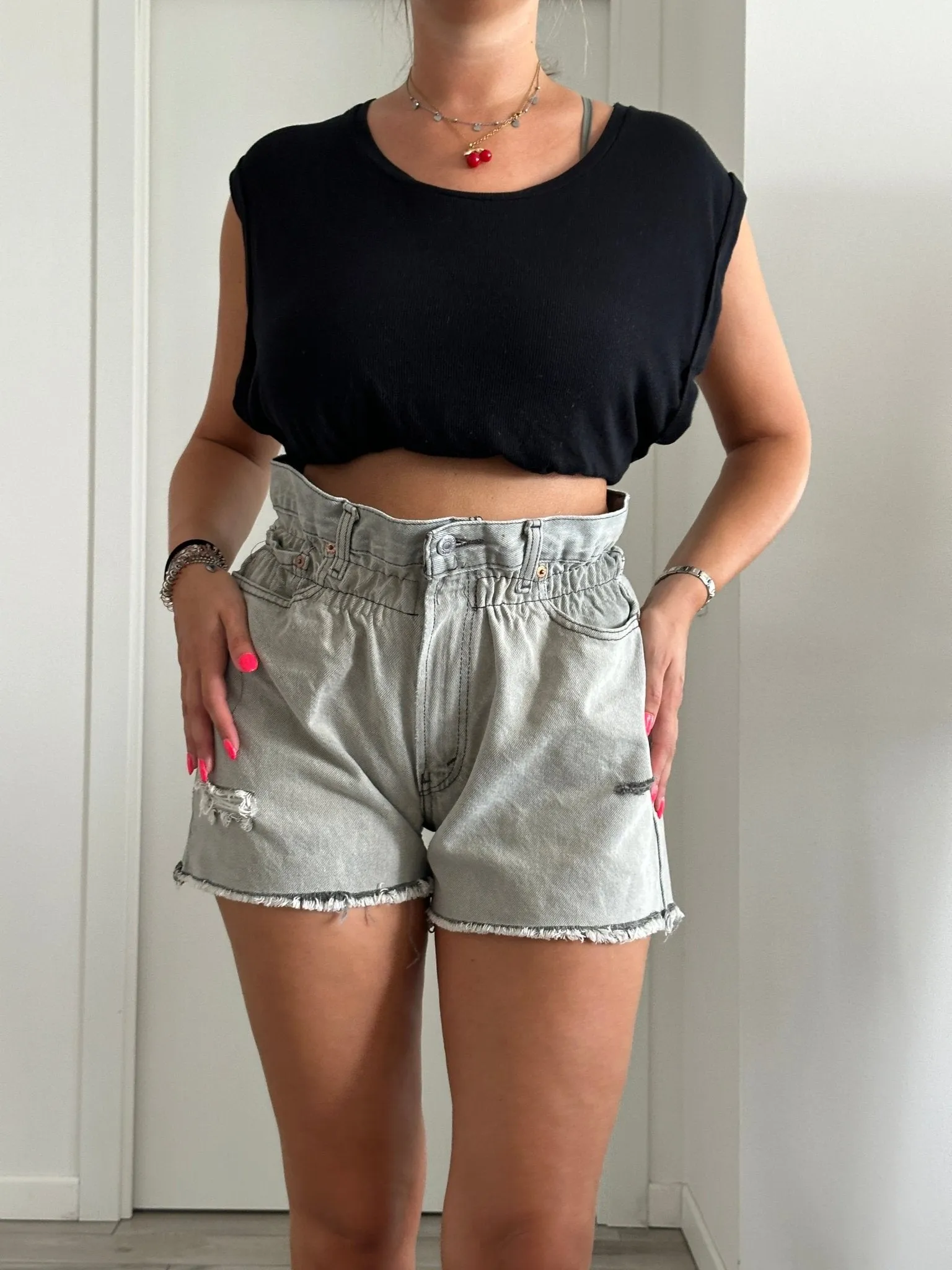 Shorts Levi's Vintage denim sfrangiati a caramella