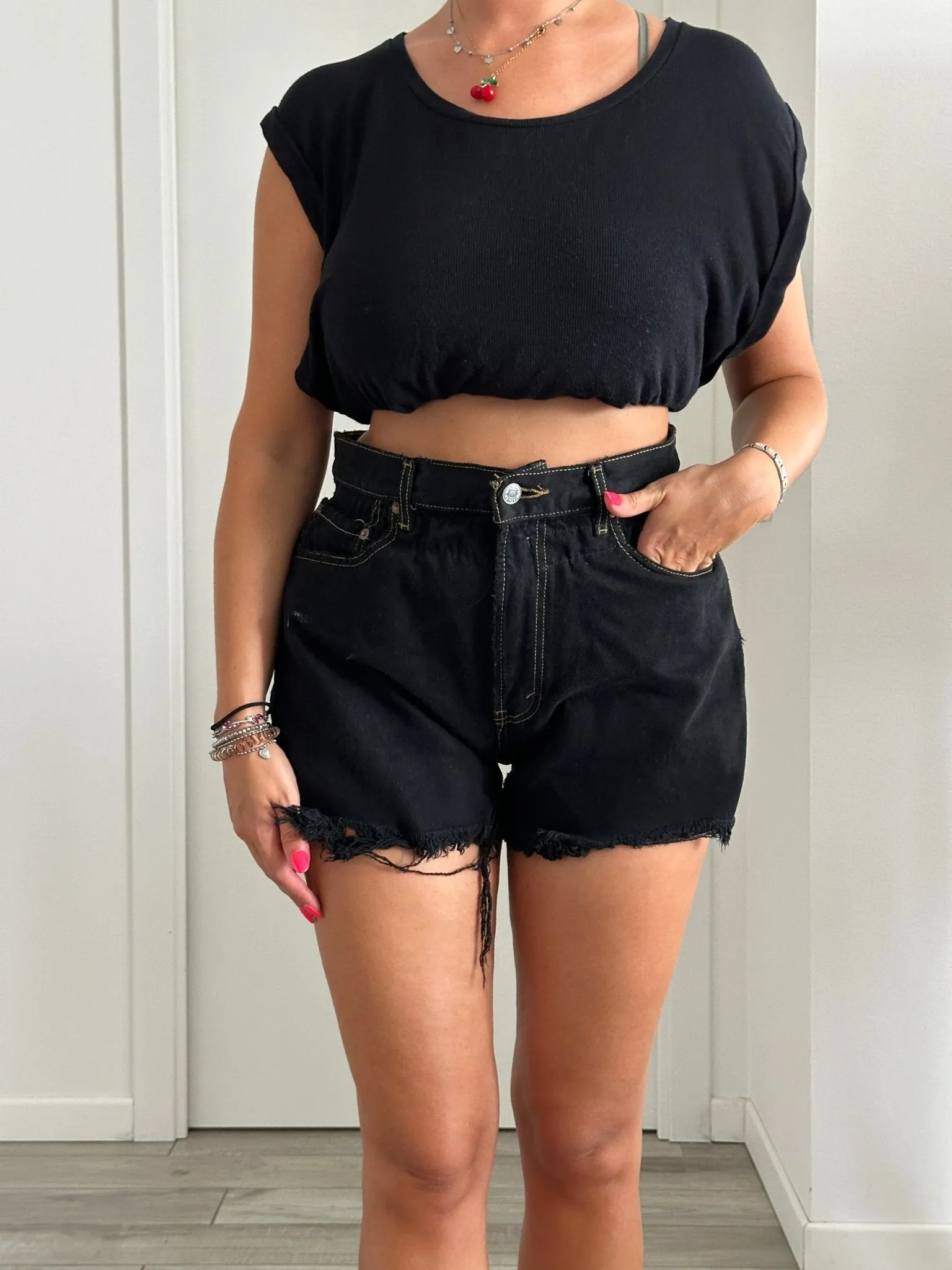 Shorts Levi's Vintage denim sfrangiati a caramella