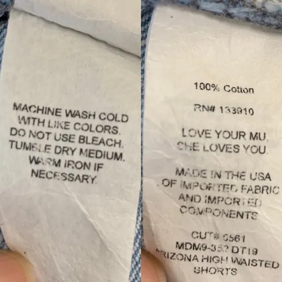 Show Me Your MuMu denim shots jeans  Arizona High waisted shorts size 25