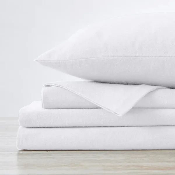 Simon Baker Cotton Flannel Winter Sheet Set Duck Egg 4 Piece