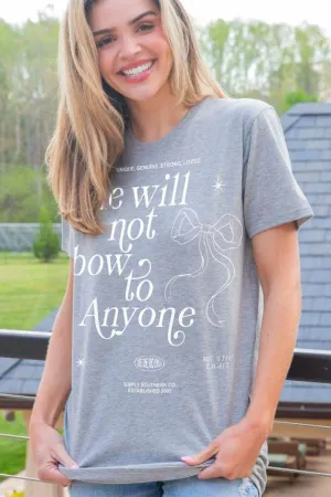 Simply Southern Bow T-Shirt for Women in Storm Heather | SS-BOW-STORMHTHR