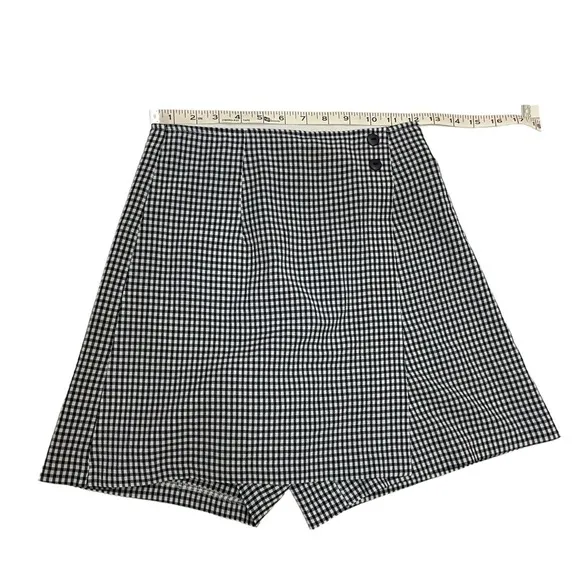 Skort skirt with shorts size 3 gingham vichy print blue white