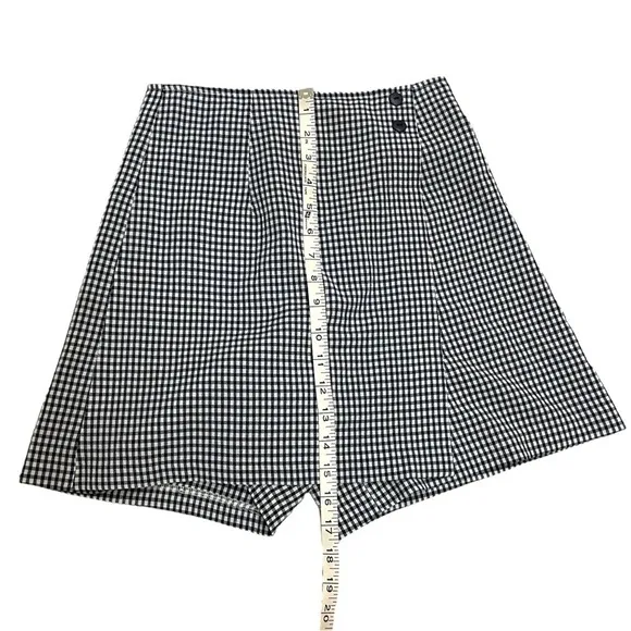 Skort skirt with shorts size 3 gingham vichy print blue white