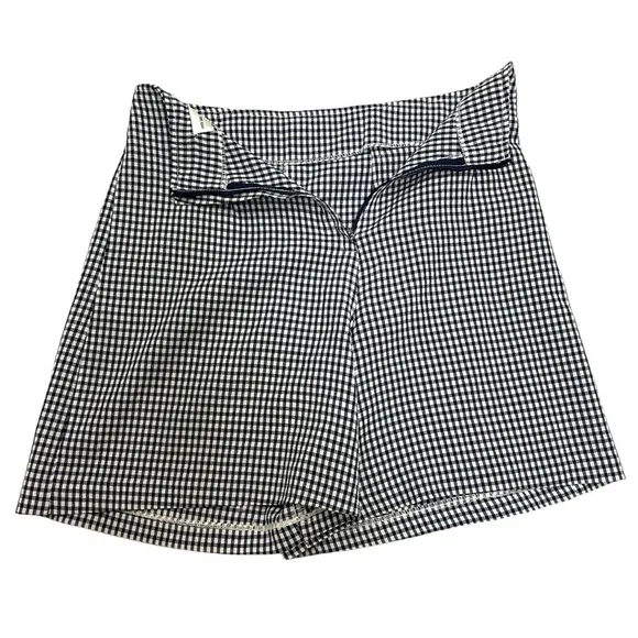 Skort skirt with shorts size 3 gingham vichy print blue white