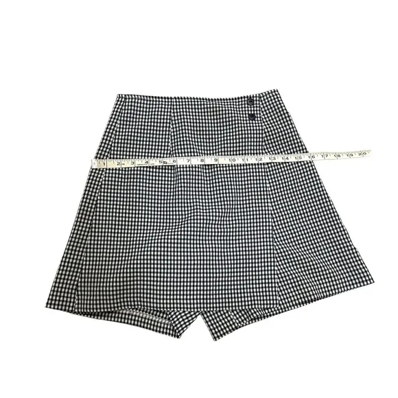 Skort skirt with shorts size 3 gingham vichy print blue white