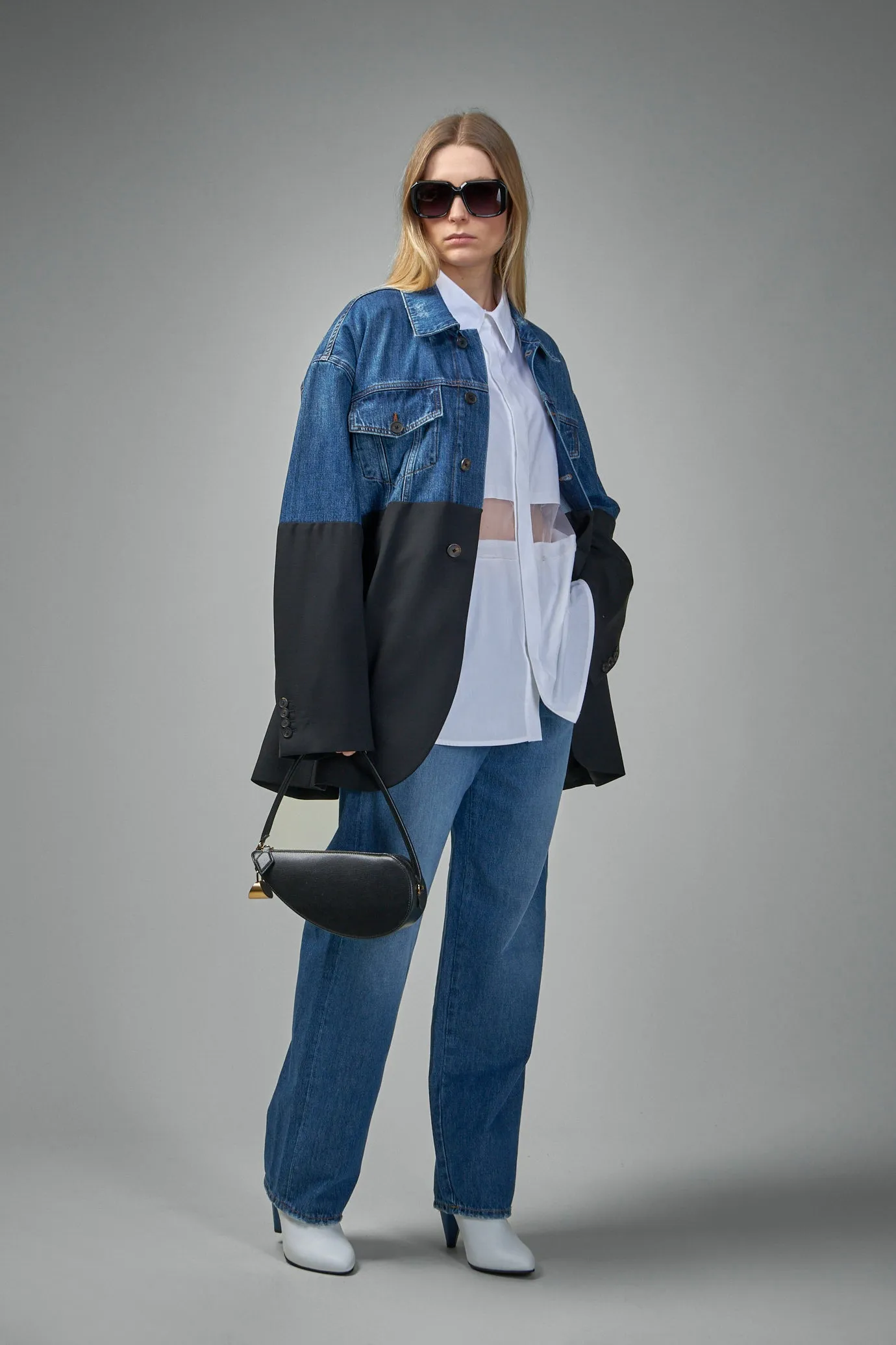 Slice Denim Blazer