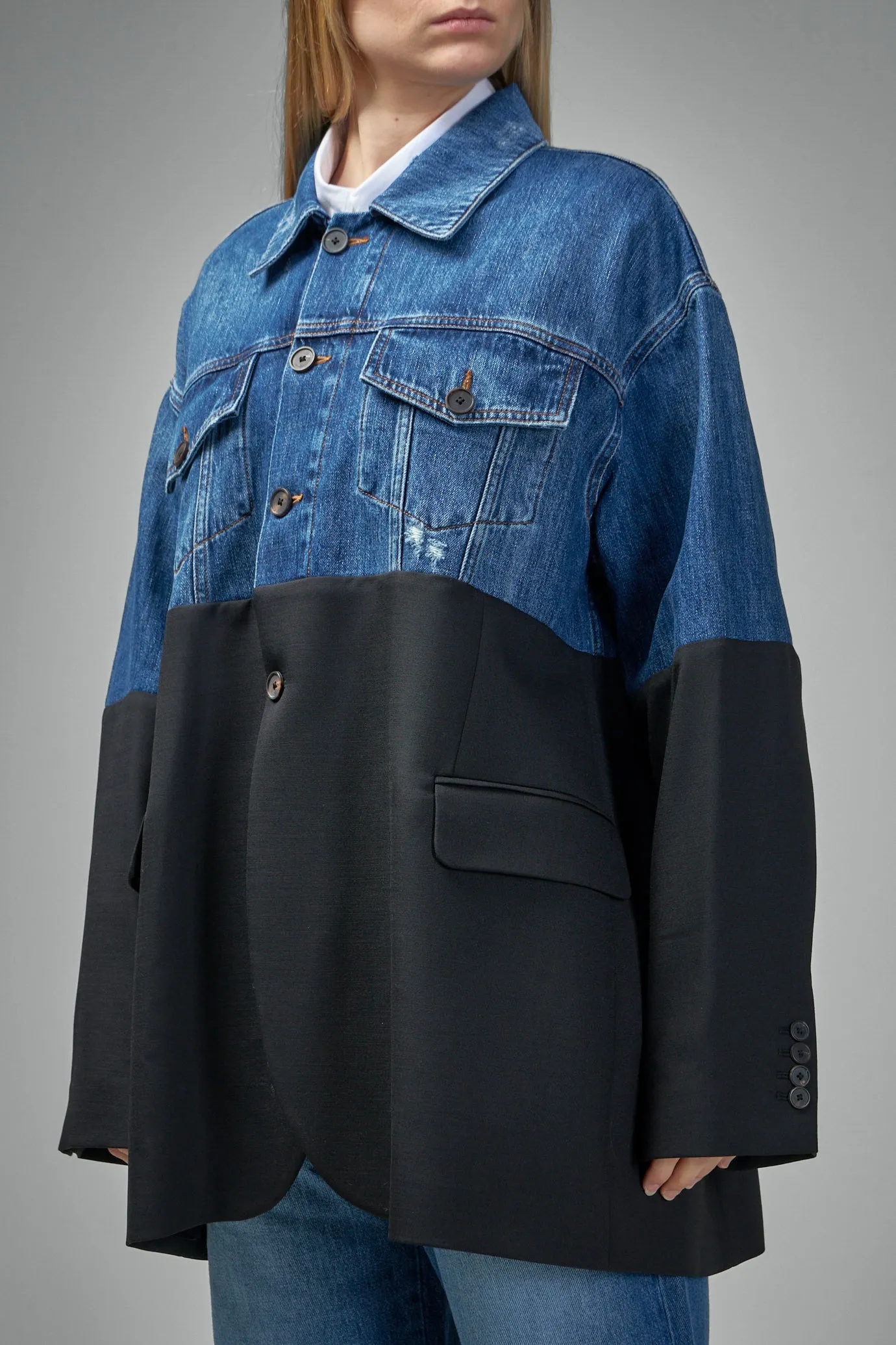 Slice Denim Blazer