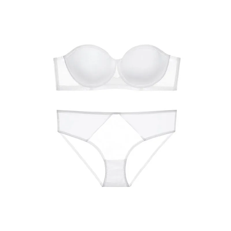 Smooth Non-marking Non-slip Soft Steel Ring Wrap Bra Set