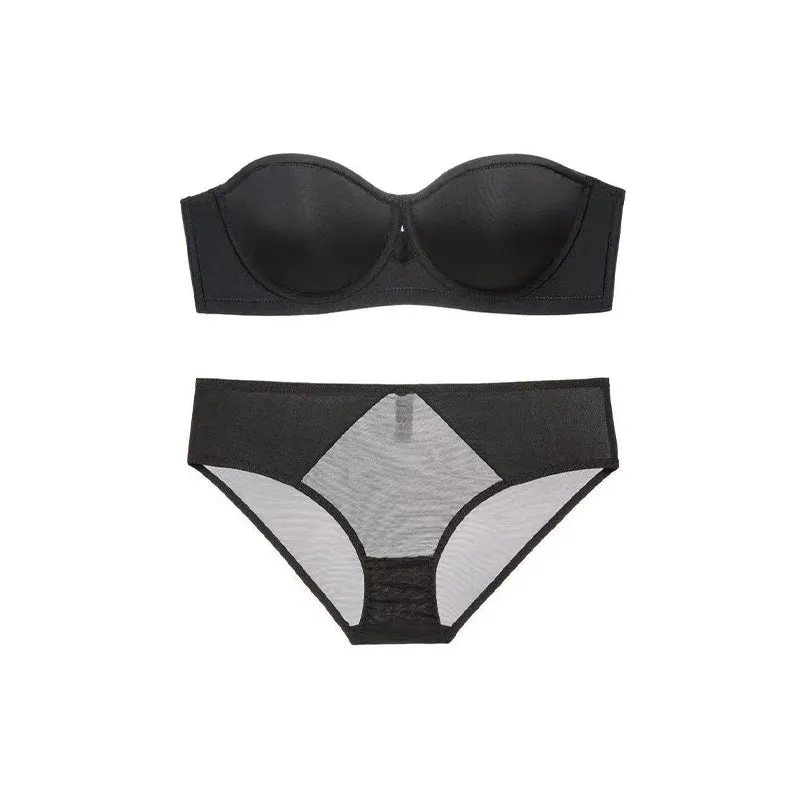Smooth Non-marking Non-slip Soft Steel Ring Wrap Bra Set
