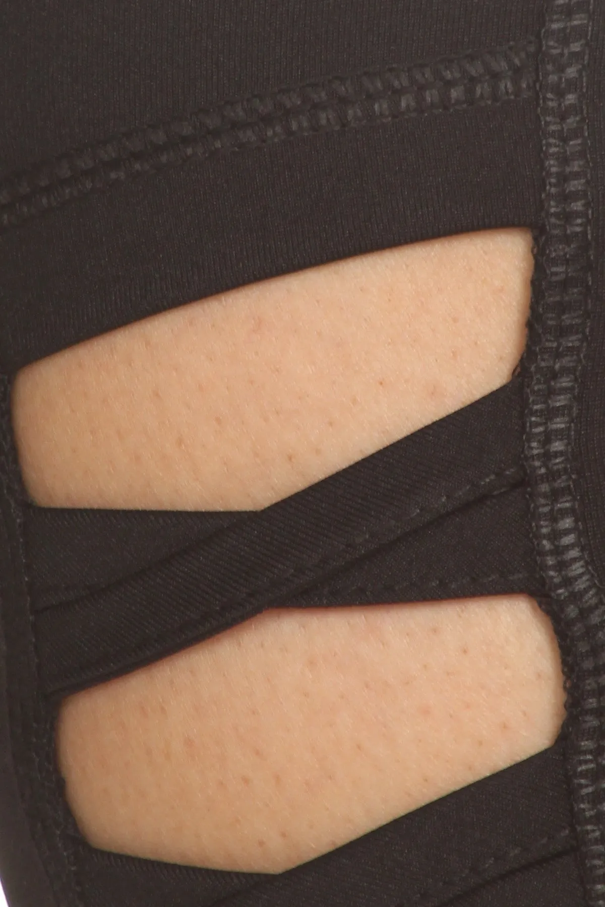 Solid Cropped Fitted Banded Leggings