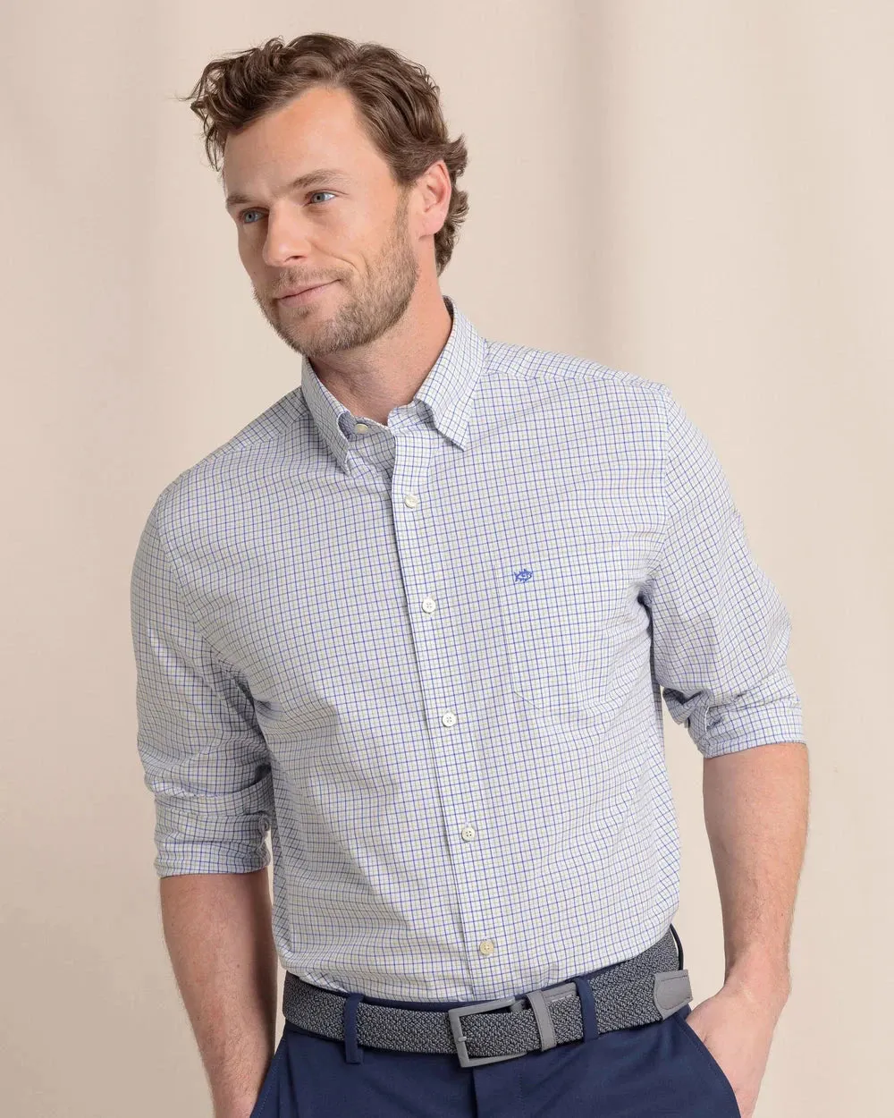 Southern Tide Charleston Balfour Plaid Long Sleeve Sport Shirt