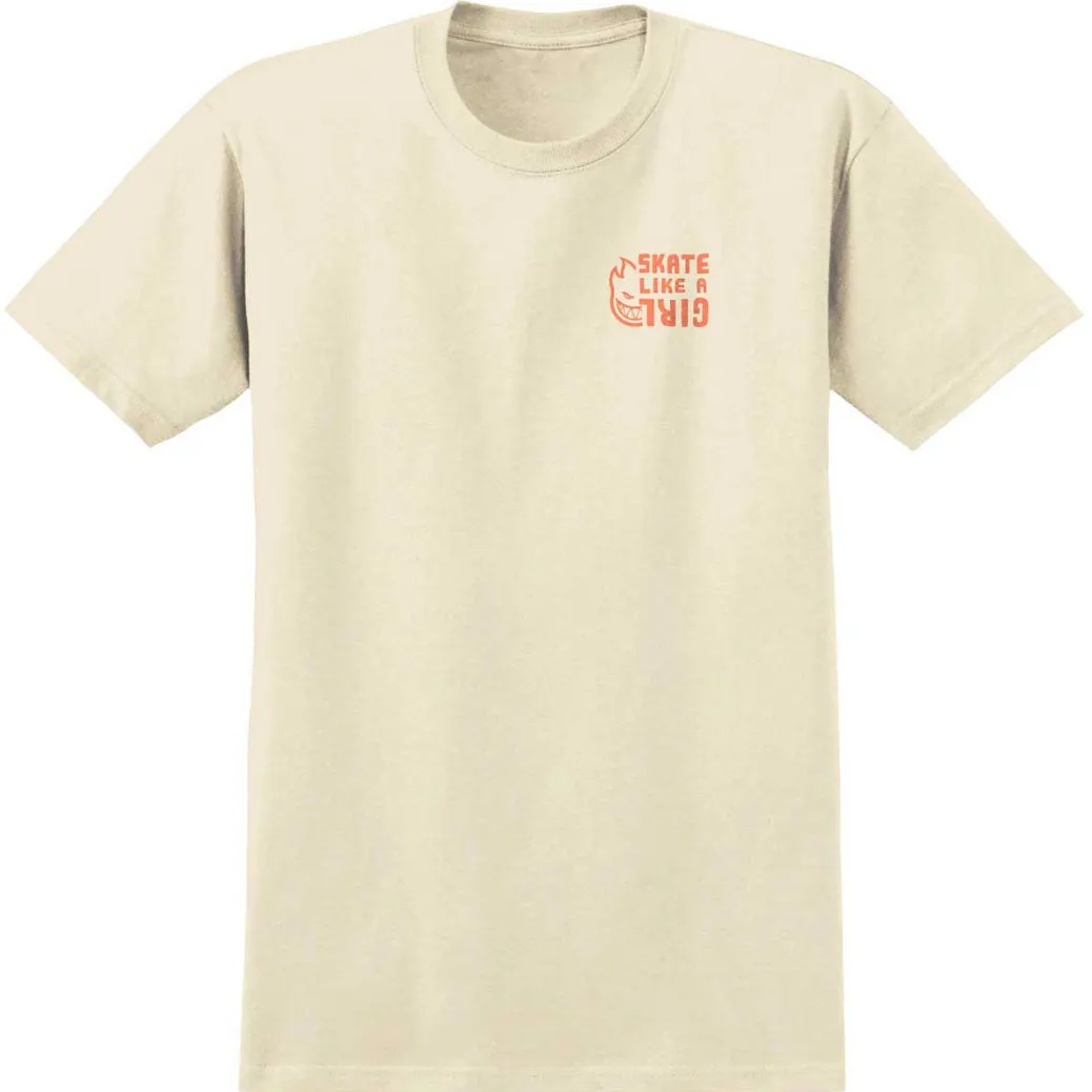Spitfire Skate Like A Girl Sessions Roll In T-Shirt Natural