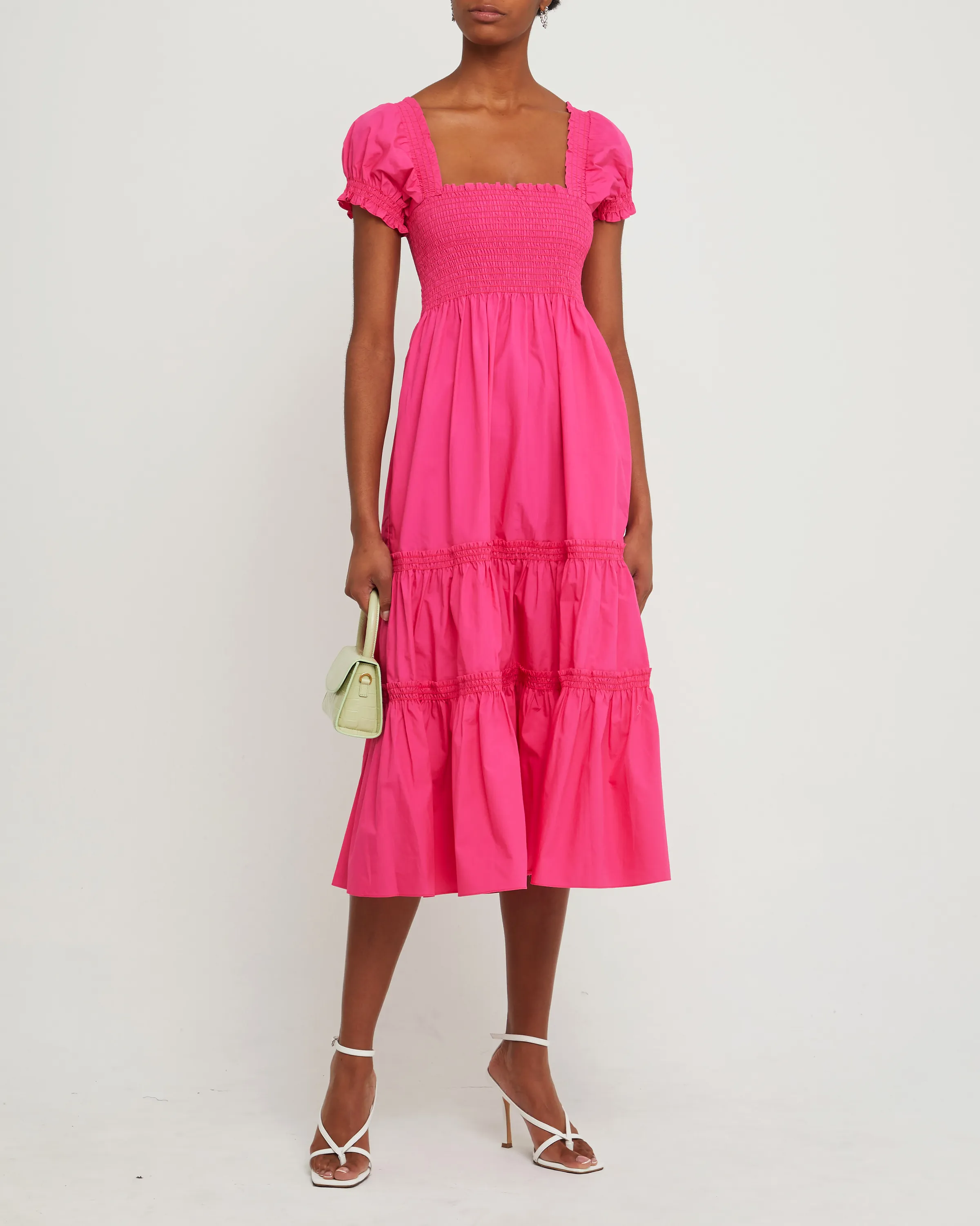 Square Neck Smocked Maxi Dress