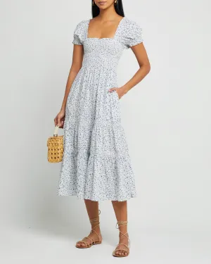 Square Neck Smocked Maxi Dress