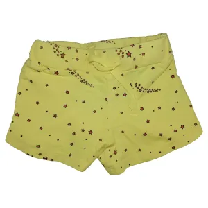 Star Print Mini Shorts- Yellow