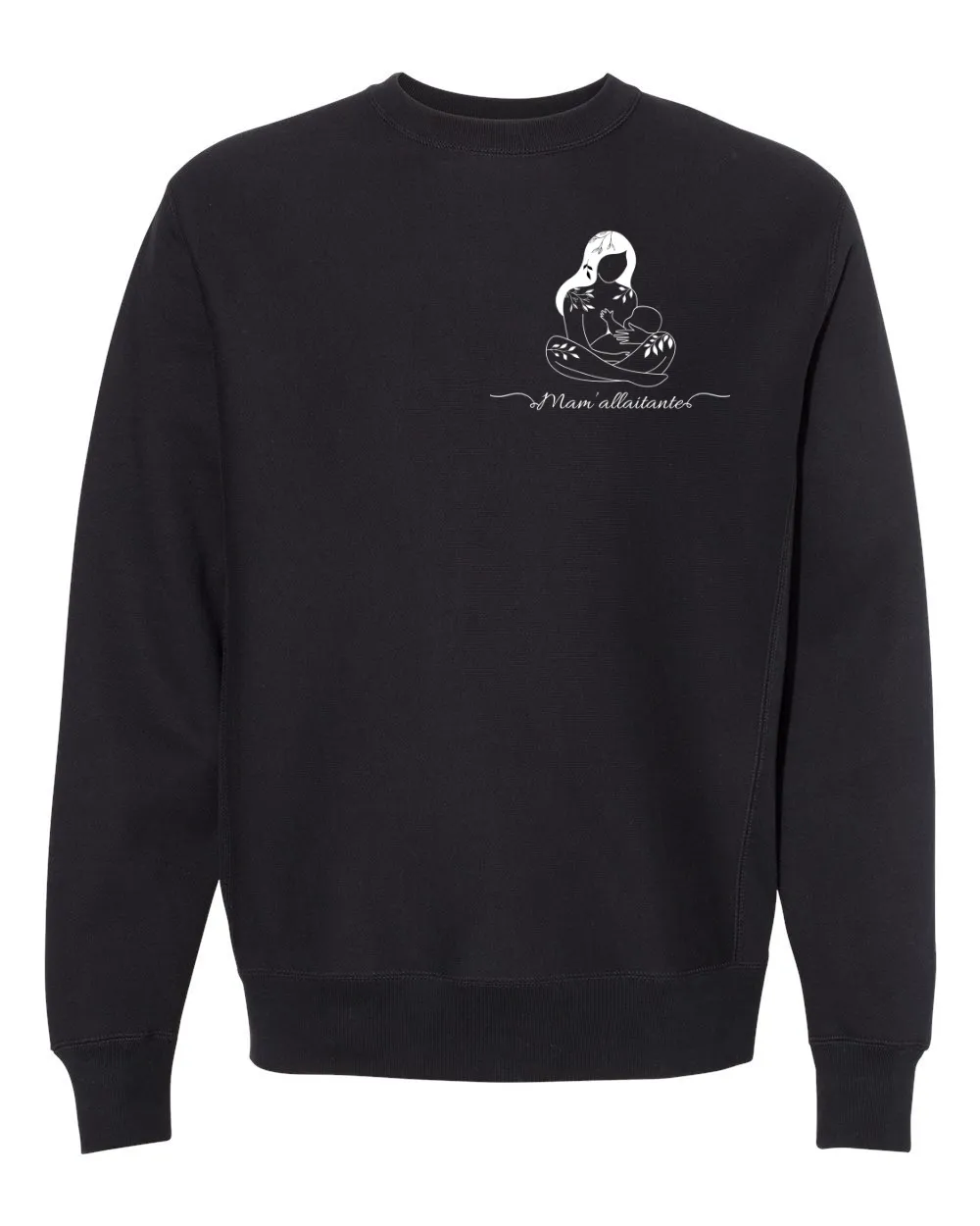 Sweat-shirt noir Mam’allaitante
