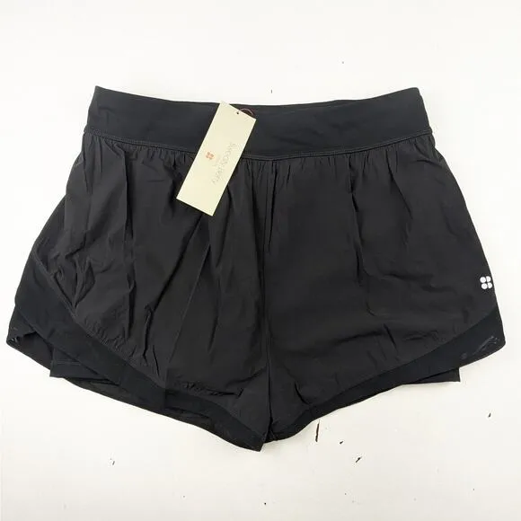 Sweaty Betty Women's Tempo Run Shorts - Black - XL