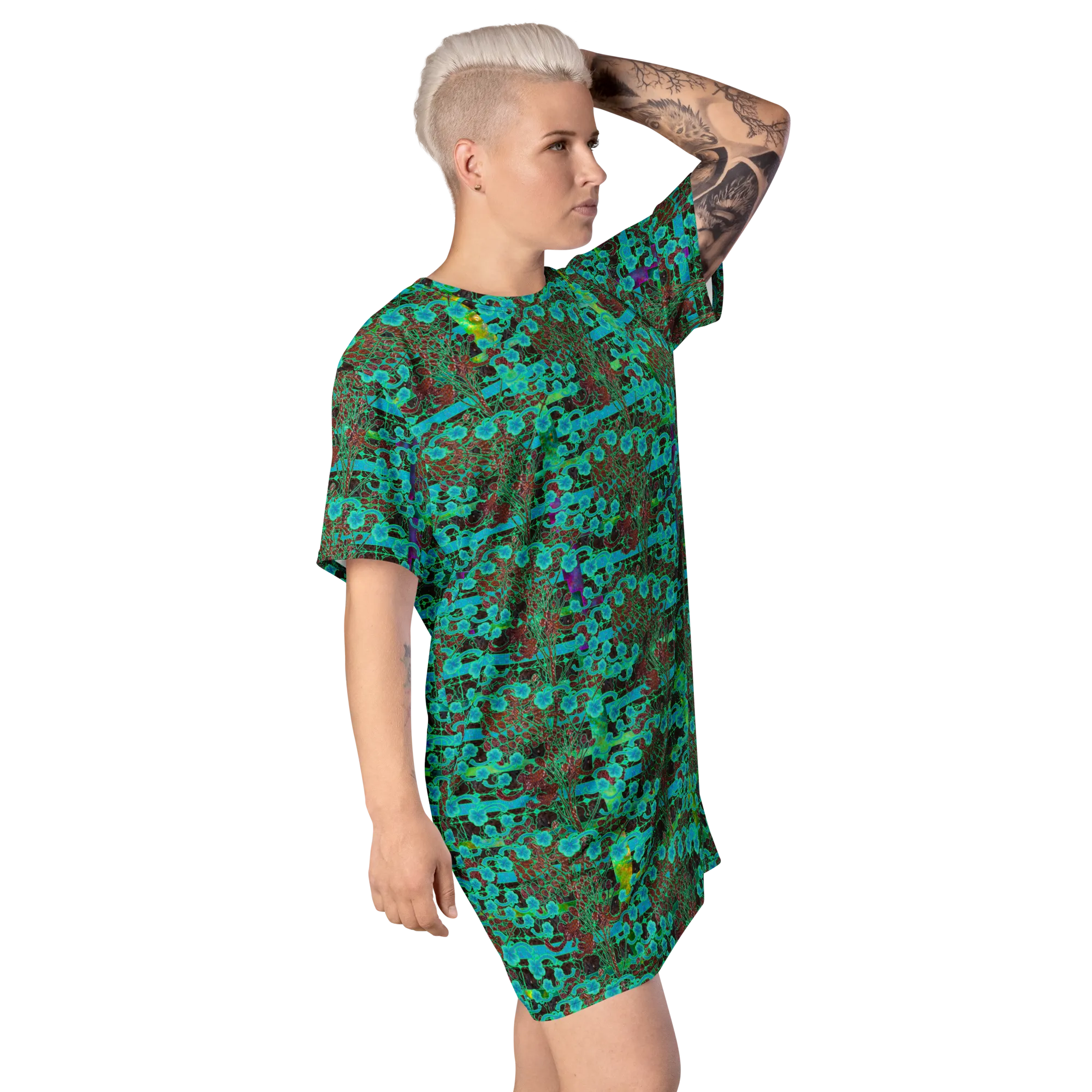 T-Shirt Tunic (Muliebris/Virilis)(Tree Link WindSong Flower) RJSTH@Fabric#10 RJSTHW2024 RJS