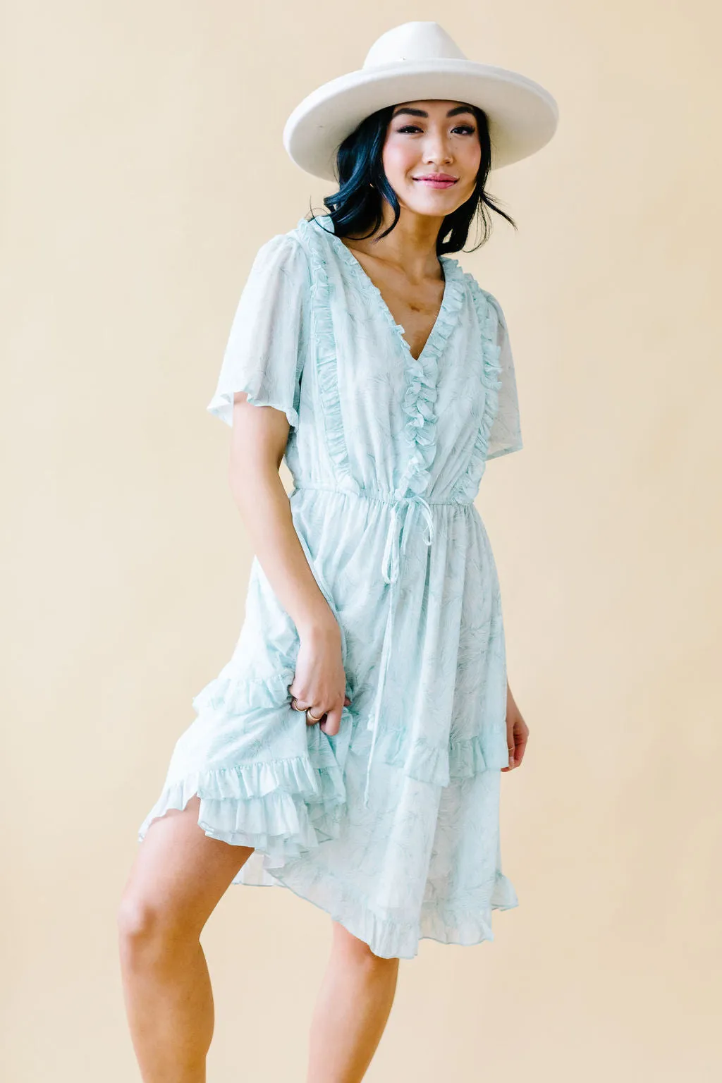 Tea Time Ruffle Detail Dress