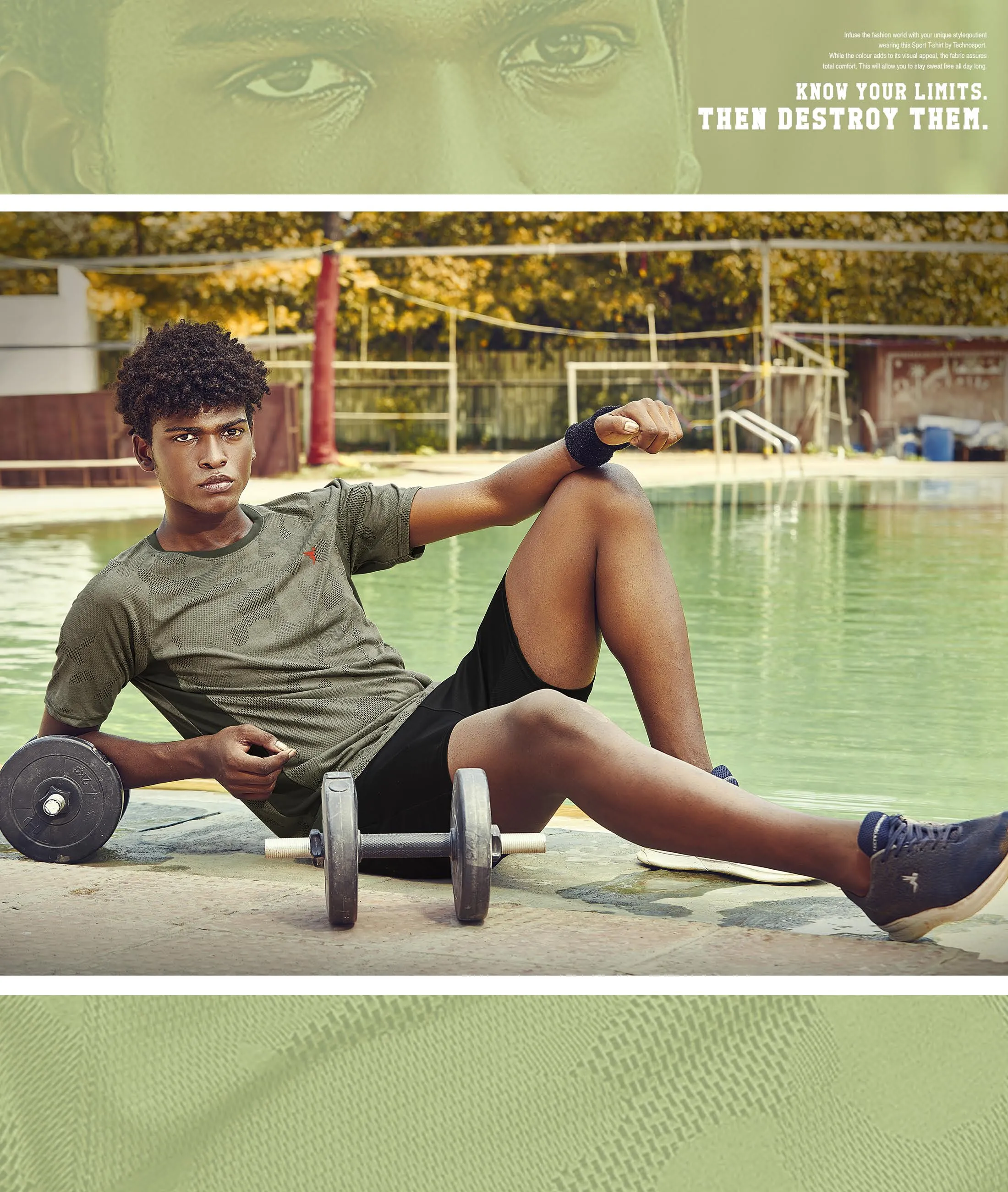 TechnoSport Crew Neck Half Sleeve Dry Fit T Shirt for Men OR-50 (Olive Green)