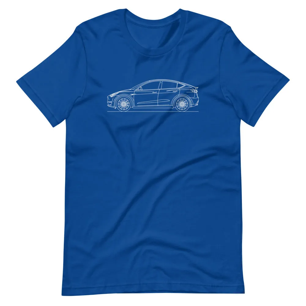 Tesla Model Y silhouette t-shirt