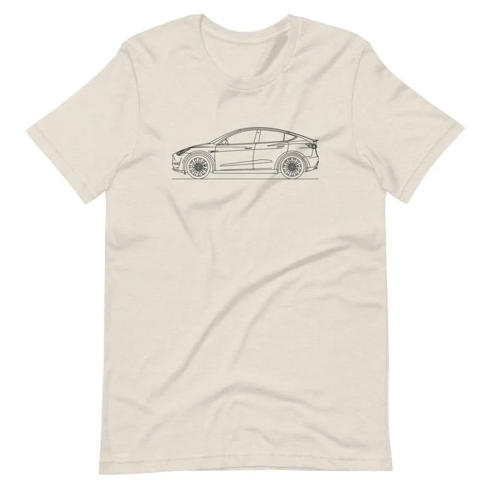 Tesla Model Y silhouette t-shirt