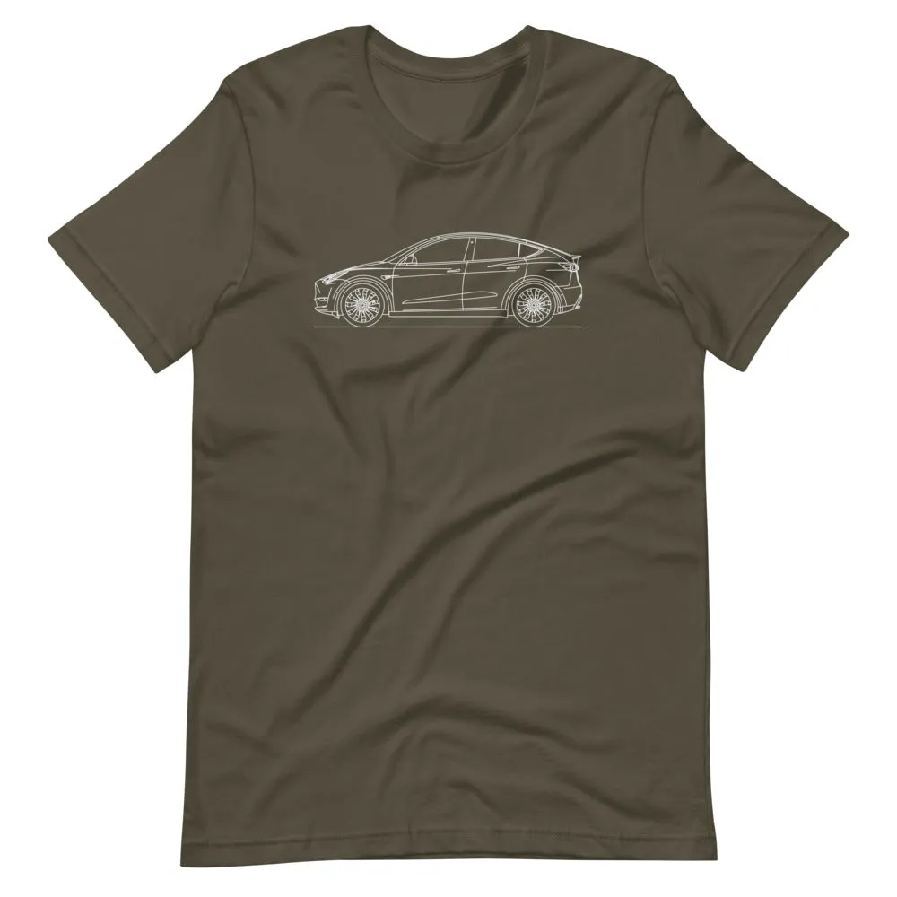 Tesla Model Y silhouette t-shirt