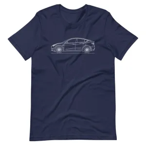 Tesla Model Y silhouette t-shirt